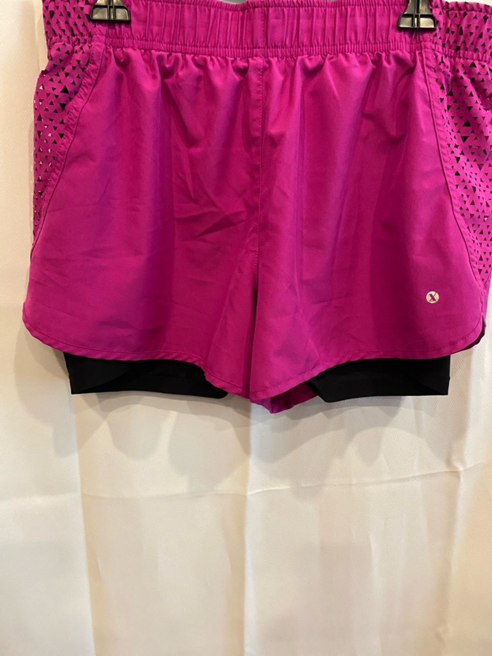 Xersion Women's Magenta Athletic Shorts with Black Liner